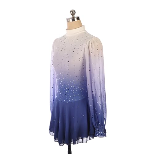 VVieer Vestido de competição de patinação artística para mulheres, meninas, feito à mão, moda, gradi