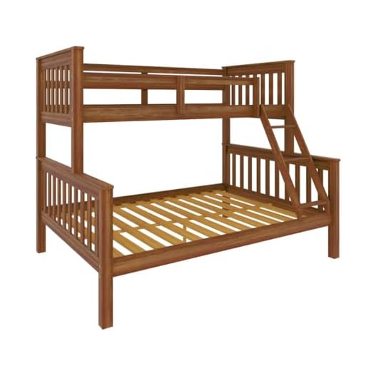 Beliche De Madeira Com Cama De Casal Solteiro Totalità Castanho Claro