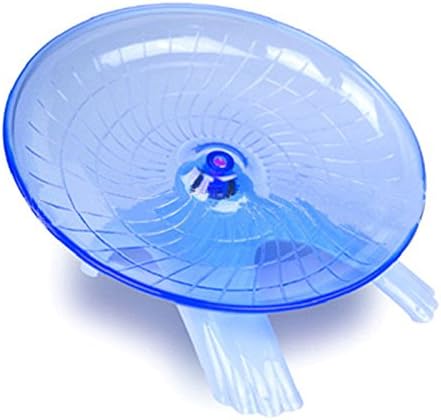 Plastic Exercise Wheel for Small Animals - Silent Spinner Non Slip Run Disc for Hamsters Hedgehogs Small Pets Exercise Wheel Blue 18*18*11cm