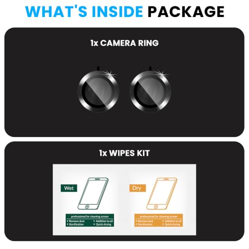Image of FIRST MART Black Camera Ring Guard Protector for Redmi Turbo 5 | Tempered Glass with Metal Alloy Rings, HD Clear, Scratch Resistant, Case-Friendly | Pack of 1