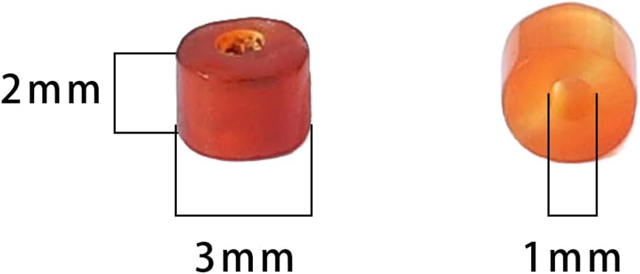 Natural Red Agate Short Cylinder Beads 2x3mm 155pcs Tube Loose Semi Gemstone Beads for Jewelry Making Design - Image 5