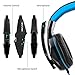 Gaming Headset,DLAND 3.5mm Wired Bass Stereo Noise Isolation Gaming Headphones with Mic for Laptop Computer, Cellphone, PS4 and so on- Volume Control (Black and Blue)