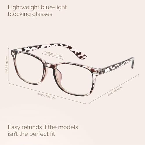 Image of MIGSIR Blue Light Blocking Glasses for Computer Gaming, Fashion Fake Helps Reduce Screen Fatigue Eyeglasses for Women Men