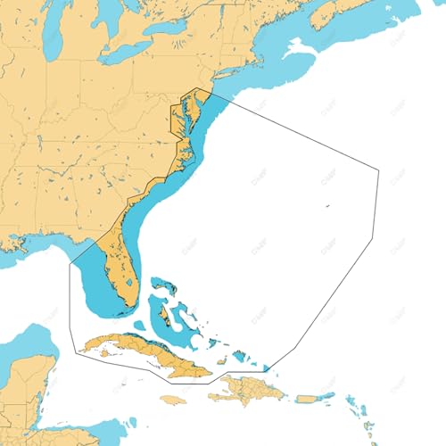 C-MAP Reveal Coastal - Chesapeake Bay to The Bahamas, Map Card for Marine GPS Navigation
