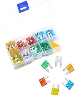60PCS Mini Zinc Car Fuses Assortment Kit 5A/10A/15A/20A/25A/30A Car Boat Truck SUV Replacement Fuses with Storage Case