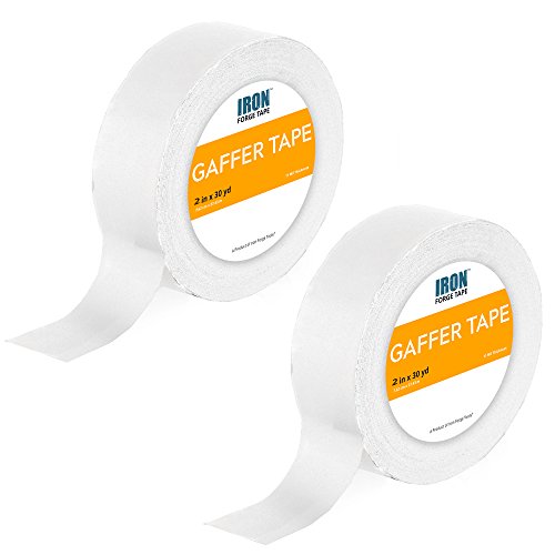 Iron Forge Tools White Gaffers Tape Two Pack - 2 Inch x 30 Yards Gaffer Tape Roll