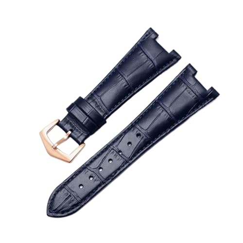 [���X] �p�e�b�N �t�B���b�v 5711 5712G �m�[�`���X �E�H�b�`�Ή����U�[�E�H�b�`�o���h �����Y ���f�B�[�X ���^ �ʌ^ ���a �E�H�b�`�X�g���b�v 25-12mm(Blue-rosegold)