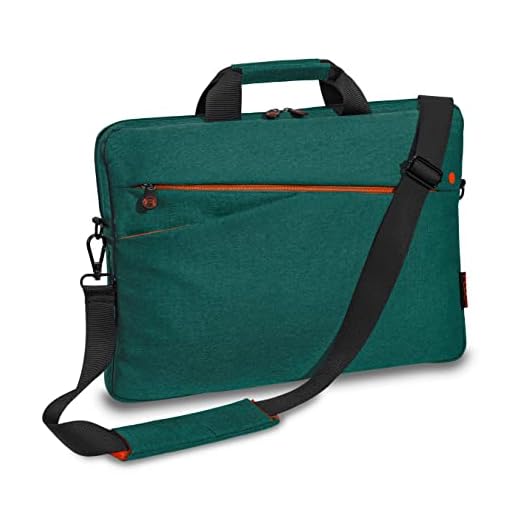 PEDEA Laptopväska"Fashion" bärbar datorväska upp till 43,9 cm (17,3 tum) axelväska med axelrem, turkos