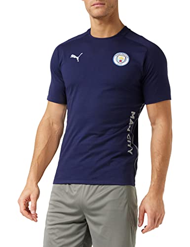 PUMA Manchester City Saison 2021/22, ÉquipeHommet de Jeu, Maillot Homme, Peacoat-Quarry, L