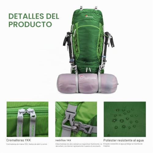 Miniatura 3 de Mountaintop Mochila Senderismo Hombre Mujer 80 Litro Mochilas Trekking Viaje Impermeable Multifuncional Para Acampada Montaña Escalada