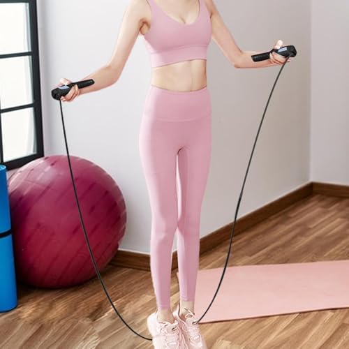 Smart Jump Rope with Alarm Reminder, Jumping Rope with Calorie Tracker, Adjustable Calorie Counter for Fat Burning, Perfect for Fitness, Exercise, Workout, Boxing, MMA, and Gym Training