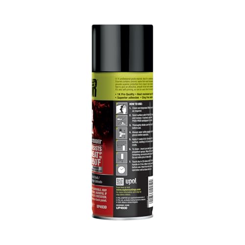 Raptor Caliper Enamel, Automotive Spray Paint, Heat Resistant, Protect Brake Calipers, Easy-To-Use, Satin Black
