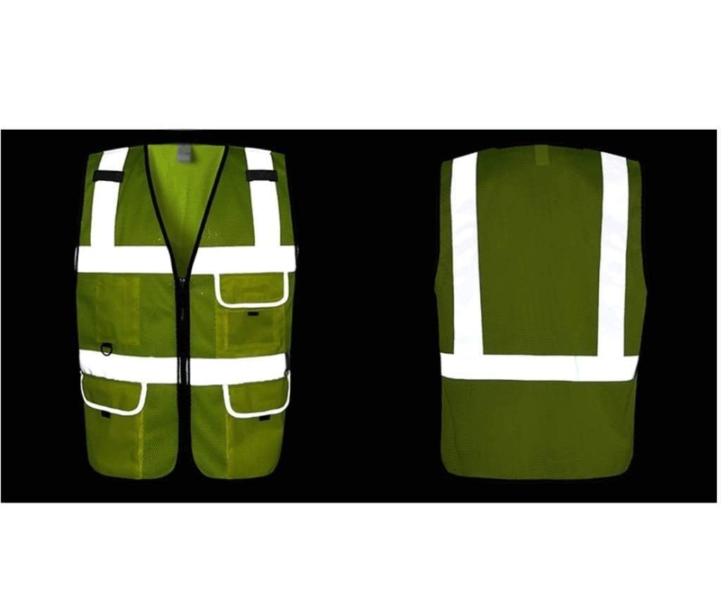 Chaleco de alta visibilidad， Chalecos reflectantes Chaleco reflectante de alta visibilidad, for actividades nocturnas al aire libre o chaleco de construcción for trabajadores de la construcción