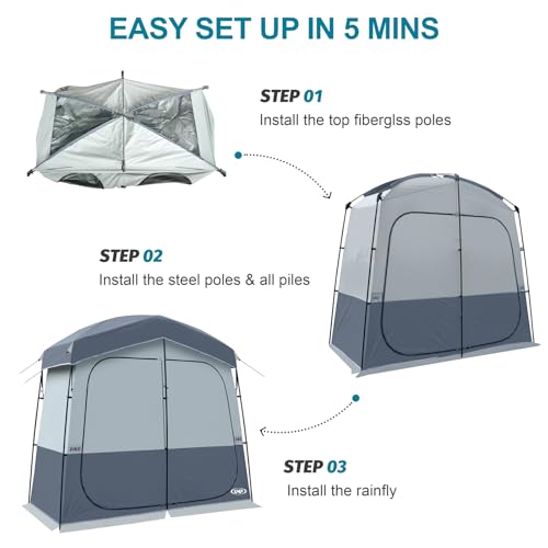 Image of Shower Tent, Outdoor Camping Privacy Shelter-Dressing Changing Room-Portable Toilet Tent for Hiking Sun Shelter Picnic Fishing