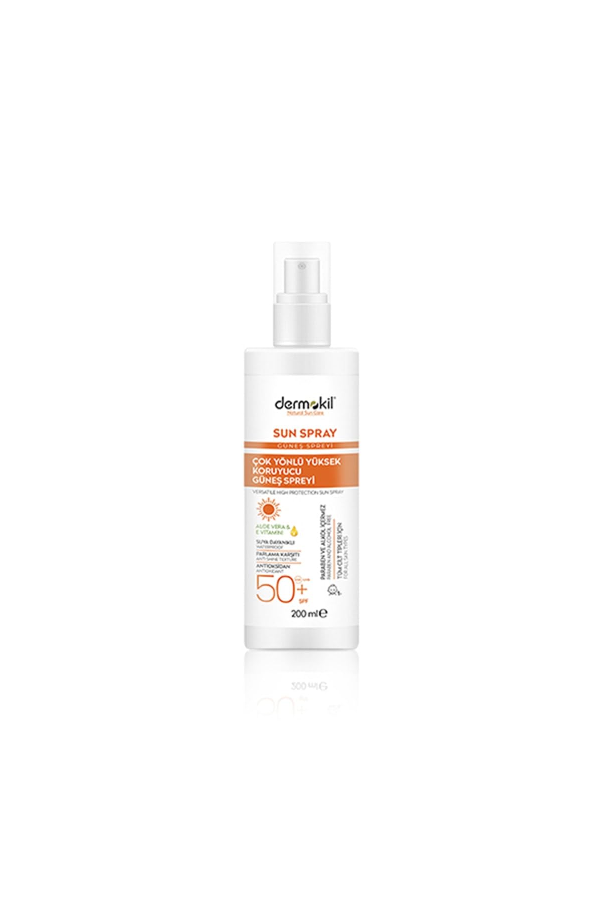 Dermokil Sun Spray Çok Yönlü Güneş Koruyucu Spf50 200 ml