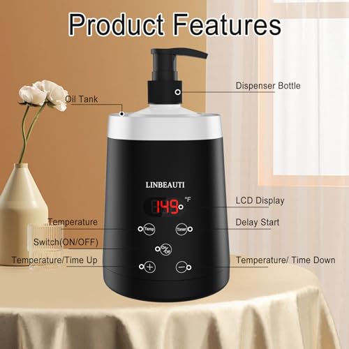 image for LINBEAUTI Massage Oil Warmer Bottle Professional Lotion Heater for sex