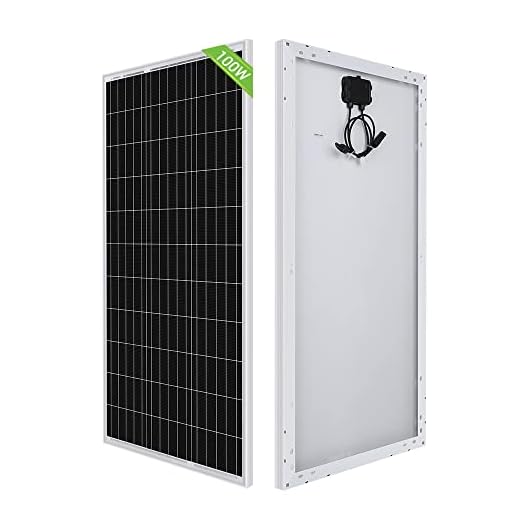 Renogy 100 Watt 12 Volt Solpanel Monokristallin Solpaneler Idealisk för Off-grid PV System på Hem, Husbil, Husvagn eller Båt [Förboka]
