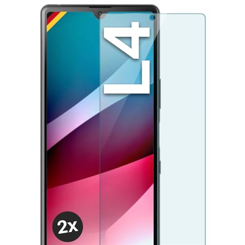 moex Cristal Templado Transparente Compatible con Sony Xperia L4, película Protectora de Pantalla inastillable, blindada, 2 Piezas