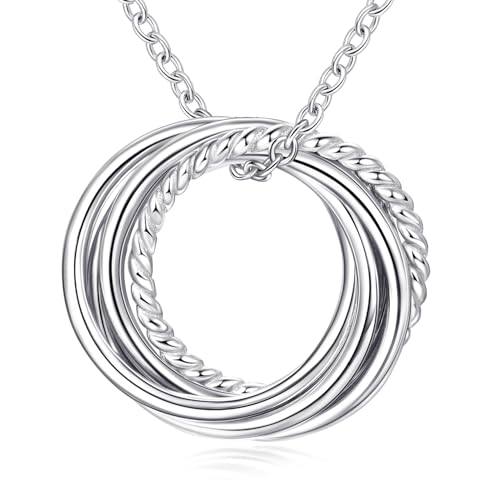 Birthday Gifts for Women Sterling Silver 30th 40th 50th 60th 70th 80th 90th Birthday Necklace For Her 3 4 5 6 7 8 9 Decade Jewelry 30 40 50 60 70 80 90 Years Old