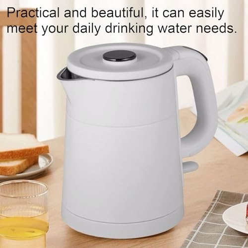 Tetera eléctrica de acero inoxidable blanca para hogar miniatura 3