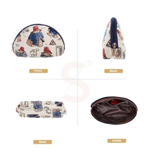 Signare Tapestry Cosmetic Bag Toiletry Makeup Bag for Women With Paddington Bear Design (COSM-PADD)2