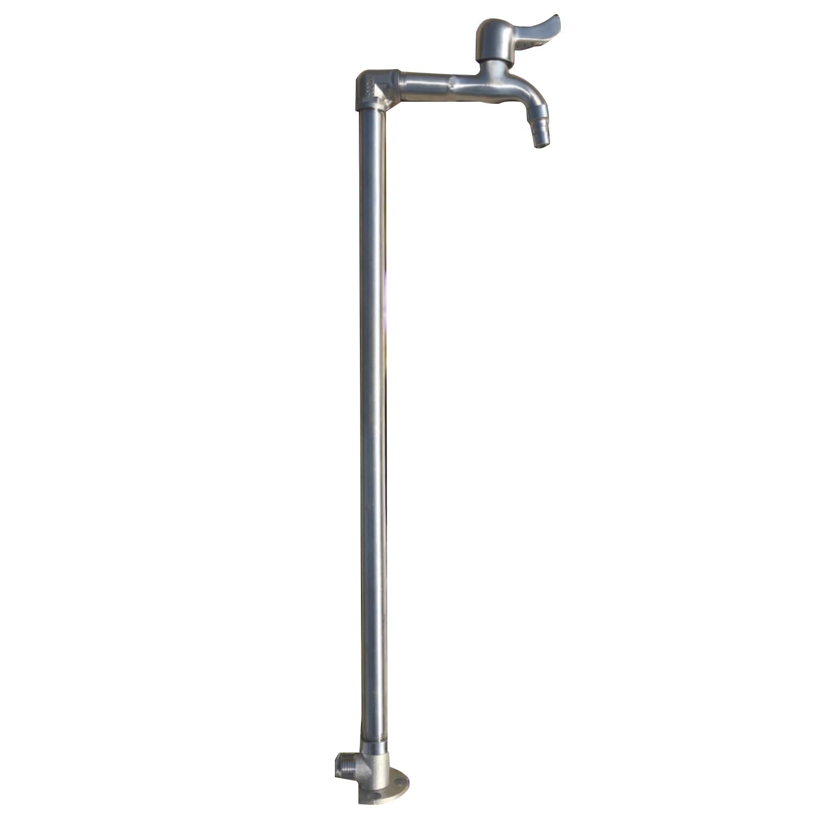Grifo de manguera de jardín de acero inoxidable resistente a la intemperie, grifo de jardín de 15 pulgadas para patio y patio, diseño duradero resistente al frío y al sol
