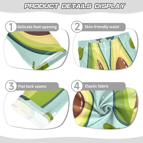 Toddler Girls Leggings Printed Yoga Pants Leggings Simple Avocado for Kids3