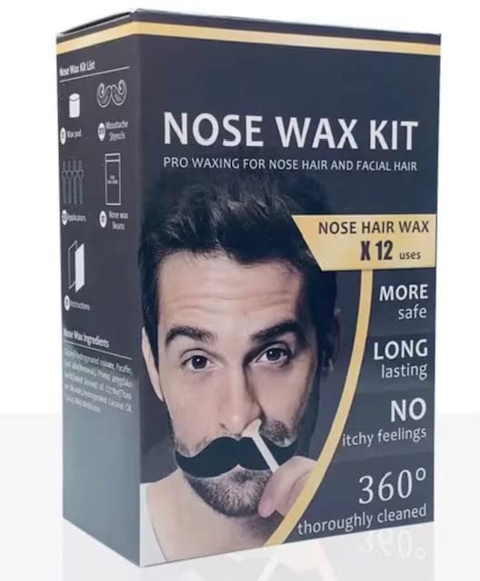 Professional Nose Wax Kit, 100g Wax, 20 Applicators. Nose Ear Hair Instant Removal