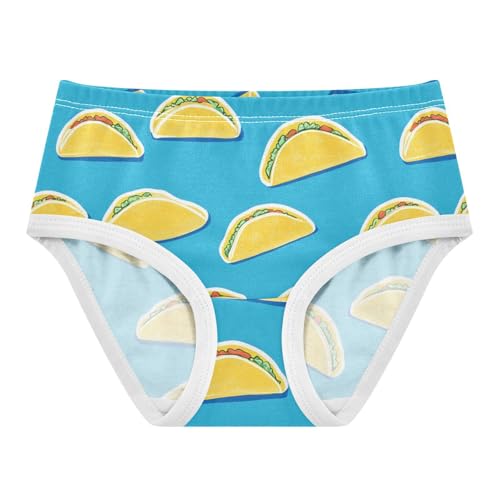 Wusikd Yellow Taco Girls' Underwear Cotton Girls Briefs Soft Toddler Underwear 2T