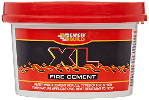 Everbuild XL Fire Cement – Ready Mixed – Resistant to Temperatures Up to 1250?C – Buff – 500g