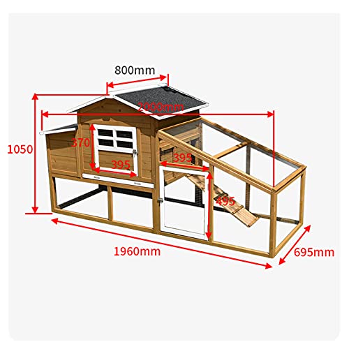 Hühnerstall, Großer Holzkaninchenkäfig, Geflügelstall, Gartenhinterhof, Kleintierkäfig, Mehrschichtiger Hühnerkäfig… – Bild 4