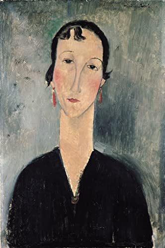 Tableau Modigliani femme aux boucles d'oreilles pour embellir un bureau de style