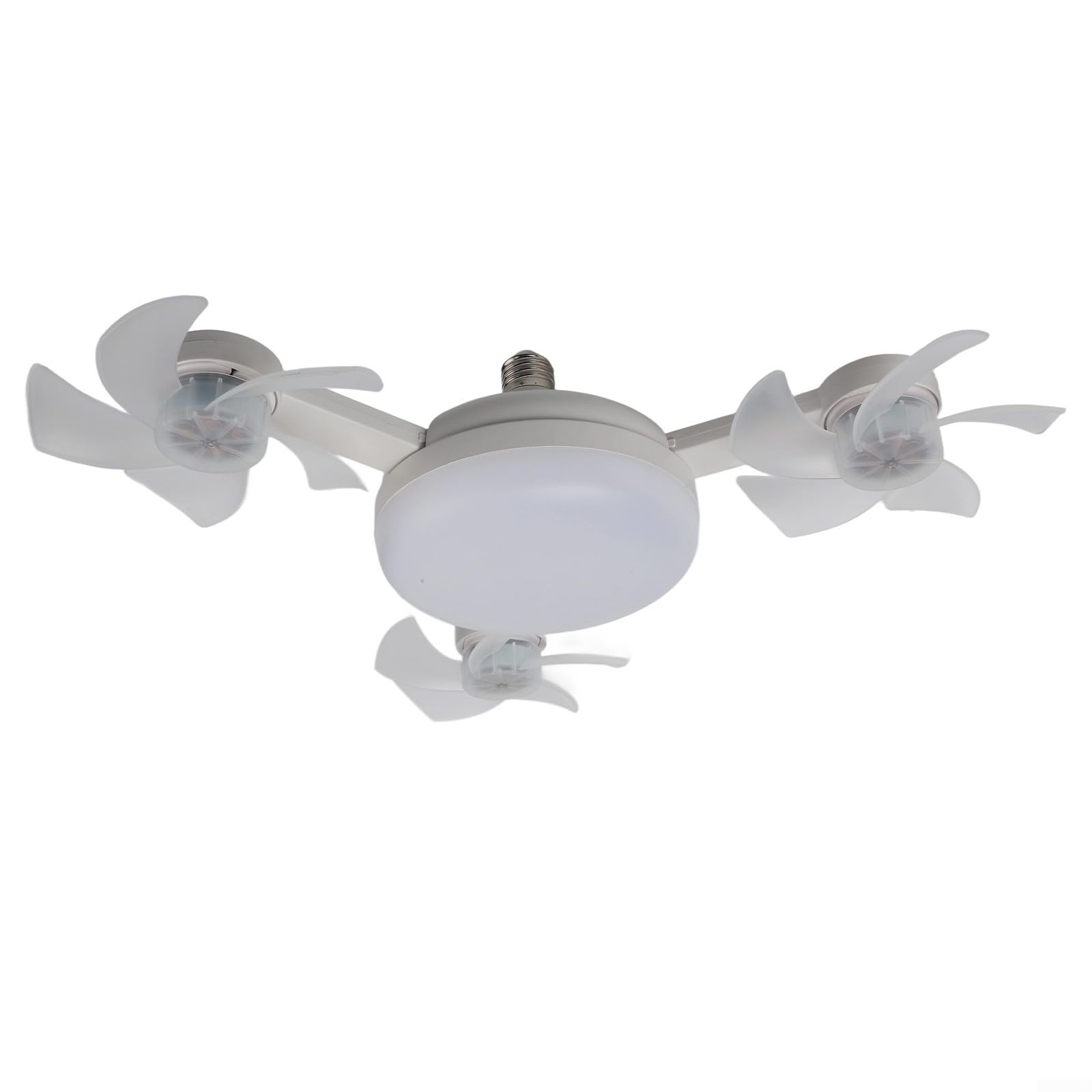 Ventilador de techo LED con control remoto y pared, diseño de eficiencia energética para hogares modernos (tres cabezales)