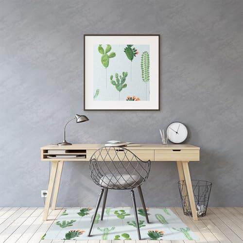 Protège-sol de bureau en PVC rectangulaire imperméable et tapis chaise 100x70
