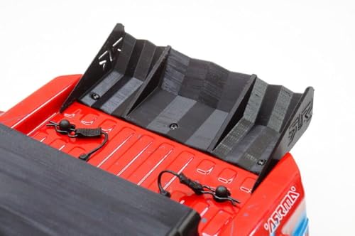 3DEXL AJCMods High Speed Geometric Rear Wing for Arrma 1/8 Infraction 3s & Mega RC Truck, Color: Black