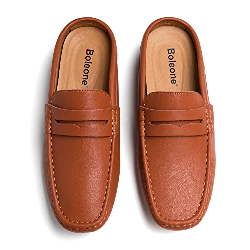 Mens Handmade Leather Mules Clog Slippers Breathable Leather Slip on Shoes Casual Loafers2