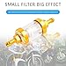 1 Pcs Golden Motorcycle Fuel Filter， Reusable Aluminum Alloy Glass Fuel Gasoline Filter， Corrosion Resistance, Washable Suitable For Atv Pit Off-Road Bicycles, Motorcycles, And Off-Road Vehicles