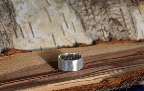 Bague en argent 925 sterling massive de 9 mm pour style unisexe - 3