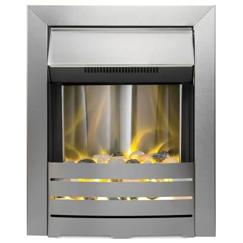 Adam Helios Brushed Steel Electric Fire Cover