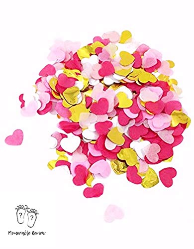 2 XL Baby Gender Reveal Balloons | 20 Team Boy or Girl Wristbands For Baby Shower Party Games | Pink and Blue Heart Confetti with Tassels | 26pcs Gender Reveal Party Supplies Kit |