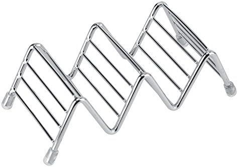 Joyzan Waviness Shape Taco Holder, Stainless Steel Tacos Shell Stand Rack Truck Tray Set Metal Hold 2 To 3 Tortillas Electrolysis Plate Oven Grill Air Fryer Safe Baking Party Microwave Kitchen Food