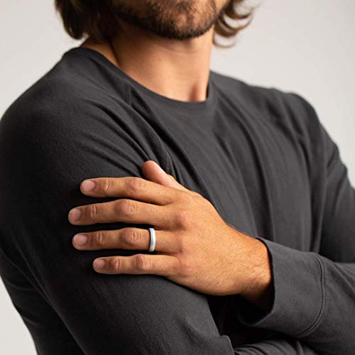 Enso Rings Thin Birthstone Silicone Ring – Unisex Wedding Engagement Band – Comfortable Breathable Band – 4.3mm Wide, 1.75mm Thick3