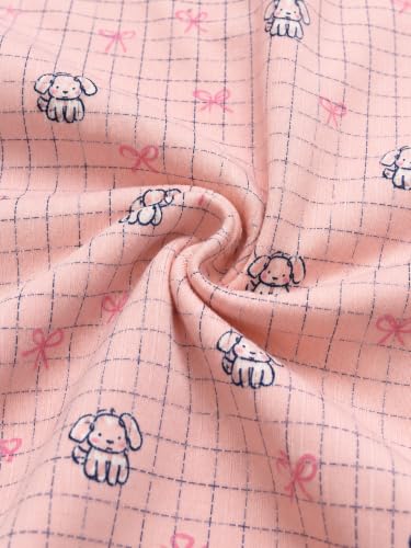 Image of TuddyBuddy Baby Cotton Wearable Quilted Sleeping Bag Blanket 1.5 Tog with 1 Way Zipper Closure | Ideal for Babies & Kids Hypoallergenic Fabrics | (Checkered Puppy - Pink, 12-18 Months)