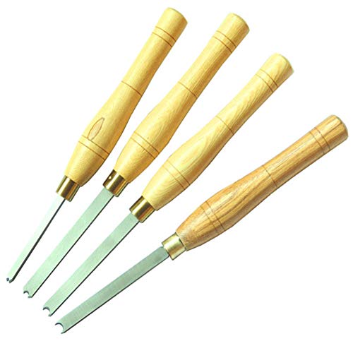 Juego de cinceles de torno de madera, herramientas de acero de alta velocidad para manualidades de precisión y corte de cuentas, herramientas esenciales para carpintería para operaciones de conformado