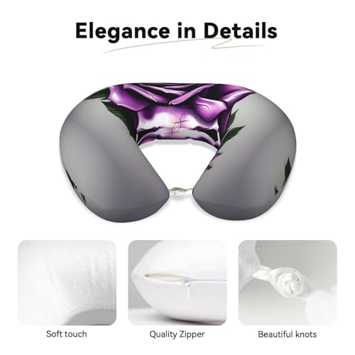 Almohada ergonómica de viaje con relleno de espuma viscoelástica miniatura 4
