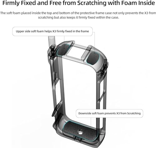 Image of Aluminium Protective Frame for Insta360 X3,Metal Durable Housing Cage with Cold Shoe Mount,Weight Only 45G (Insta360 X3 cage)