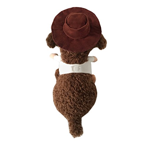 Hotumn Cowboy Dog Costume With Hat Dog Clothes Halloween Costumes For Cat And Small Dog(M) #TOP6