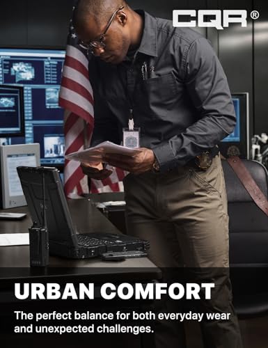 CQR Men's Long Sleeve Tactical Shirts, Ripstop Military Work Shirts, UPF 50+ Breathable Button Down Outdoor Hiking Shirt4