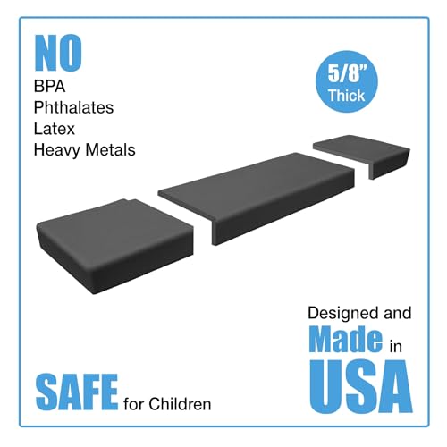 KidKusion Soft Seat Hearth Pad | Made in USA| Black | 60\" x 14\" | Fireplace and Hearth Protection