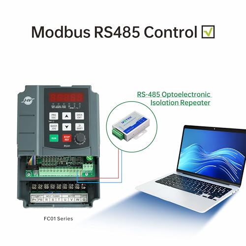 Image of FC Series-220V 1.5KW 1 or 3 Phase Input to 3 Phase Output Variable Frequency Drive for CNC Spindle /Motor Speed Rotation (Copper, Plastic Screw Terminal)